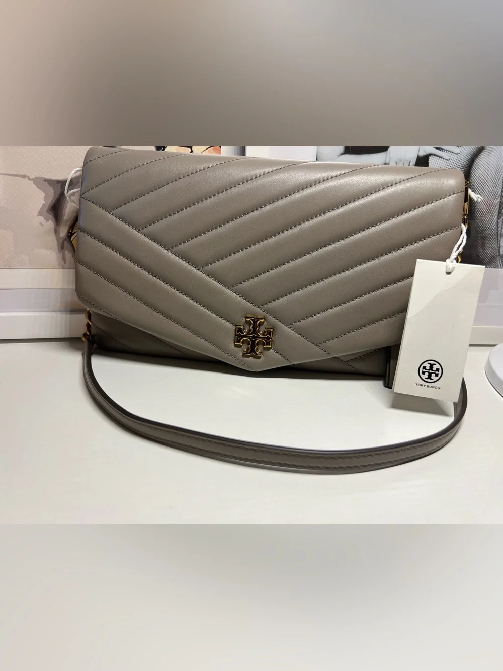 TORY BURCH Kira Chevron Clutch